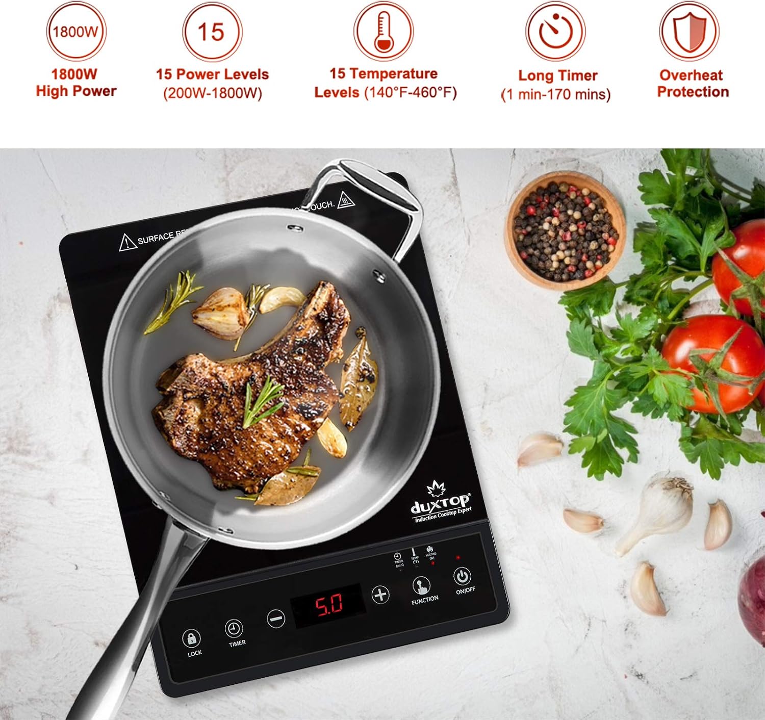 Przenośna płyta indukcyjna, ku – Induction Cooktop Portable recenzja i cena